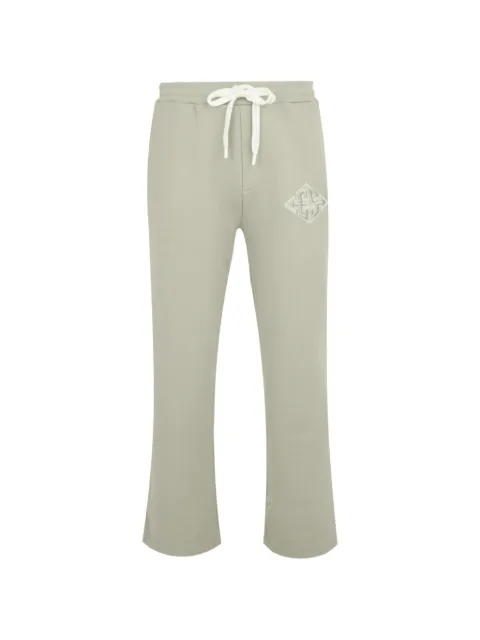 Exit Society Fractured X logo-print drawstring track pants Neutrals ES3F