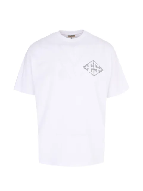 Exit Society logo-print cotton T-shirt White ES2X
