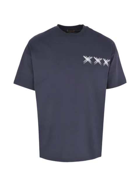 Exit Society graphic-print dropped-shoulder T-shirt Grey ES250XXX