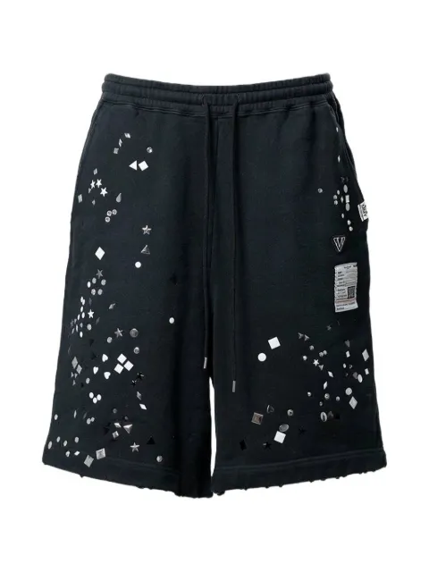Maison MIHARA YASUHIRO embellished cotton shorts Black J16SP742