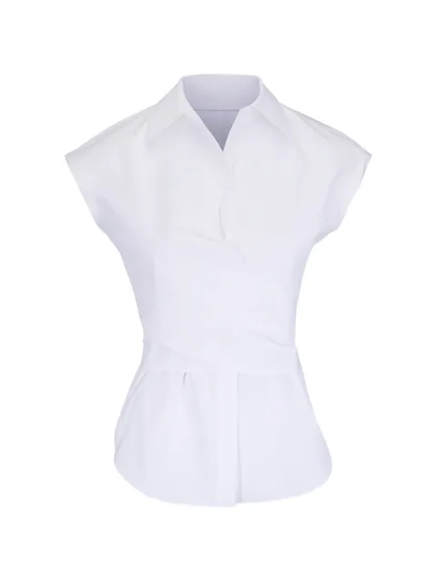 Lafayette 148 wrap-style blouse White MBFT7R1R48100