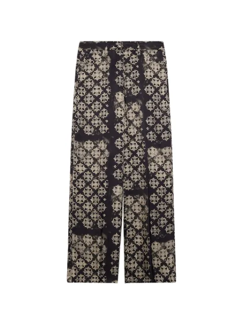 MOMONÌ Ortiz printed palazzo pants Black 266MMOPA00126606MO