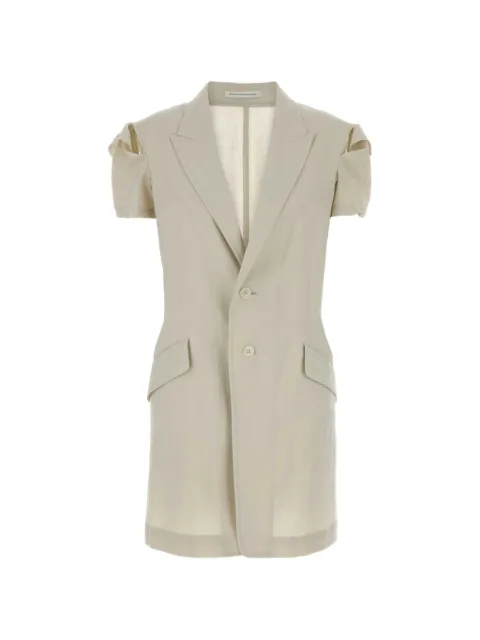 Y's cut-out short-sleeve blazer Neutrals YKJ01011
