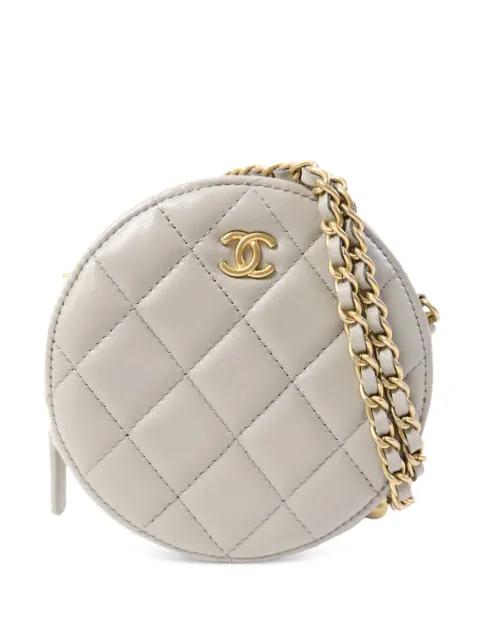 CHANEL Pre-Owned diamond-quilted mini bag Grey AP1449