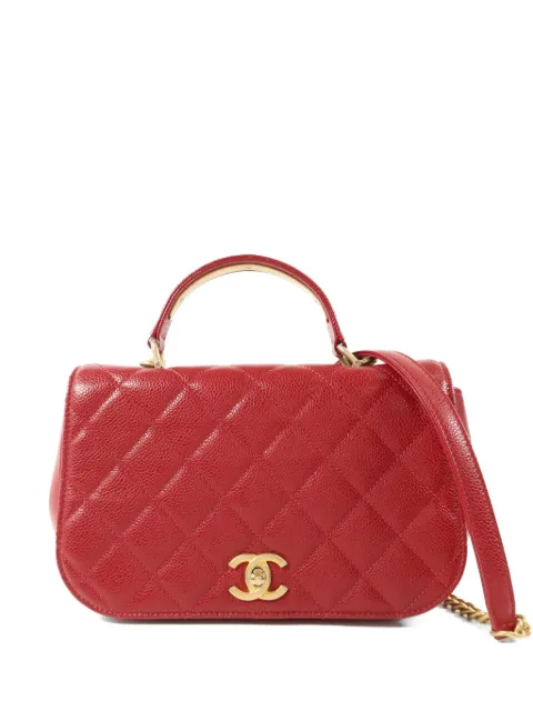 CHANEL Pre-Owned CC turn-lock shoulder bag Red SEASONALTOPHANDLE