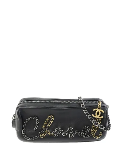 CHANEL Pre-Owned Bowling chain-strap shoulder bag Black AS1779