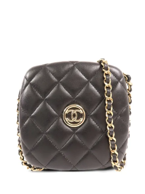 CHANEL Pre-Owned CC quilted shoulder bag Black CHAINSHOULDER