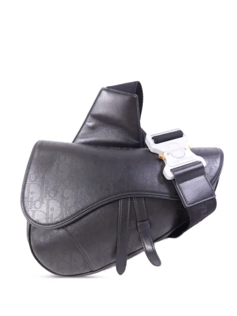 Christian Dior Pre-Owned Galaxy Saddle Oblique shoulder bag Black OBLIQUEGALAXYSADDLE