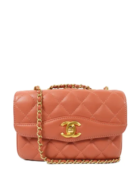 CHANEL Pre-Owned CC turn-lock shoulder bag Orange CHAINSHOULDER