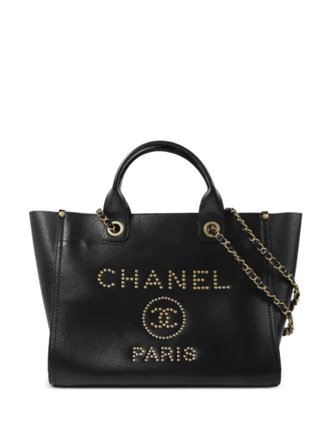 CHANEL Pre-Owned Deauville CC chain tote bag Black DEAUVILLETOTE
