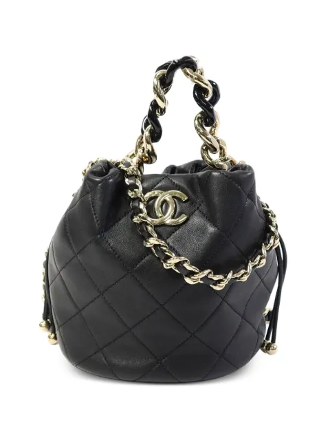 CHANEL Pre-Owned quilted CC bucket bag Black BUCKETBAG