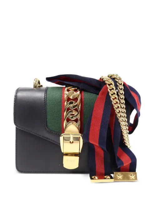 Gucci Pre-Owned Sylvie chain-link shoulder bag Black 431666