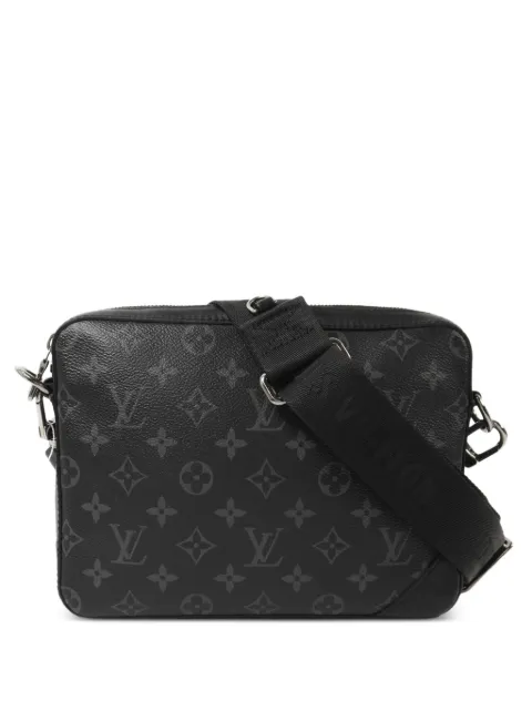 Louis Vuitton Pre-Owned Trio monogram-pattern messenger bag Black M69443