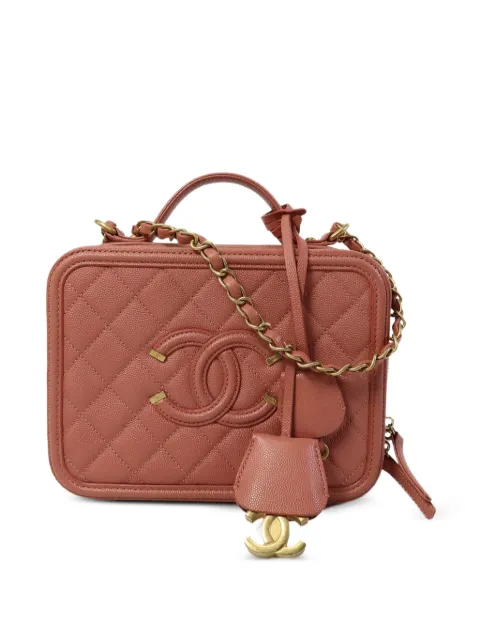 CHANEL Pre-Owned CC Filigree tote bag Pink VANITYCASE