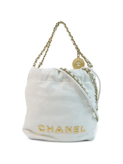 CHANEL Pre-Owned quilted shoulder bag White MINI22