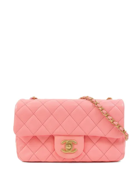 CHANEL Pre-Owned 20 CC turn-lock classic shoulder bag Pink CLASSIC20WITHGOLDBALL