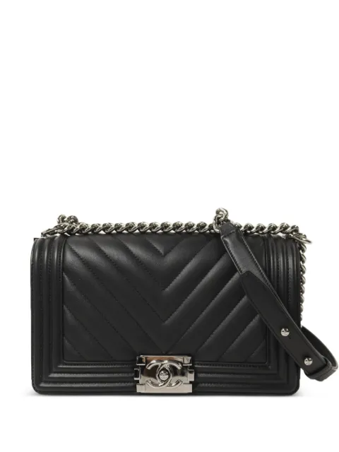 CHANEL Pre-Owned Boy chevron-quilted shoulder bag Black A67086