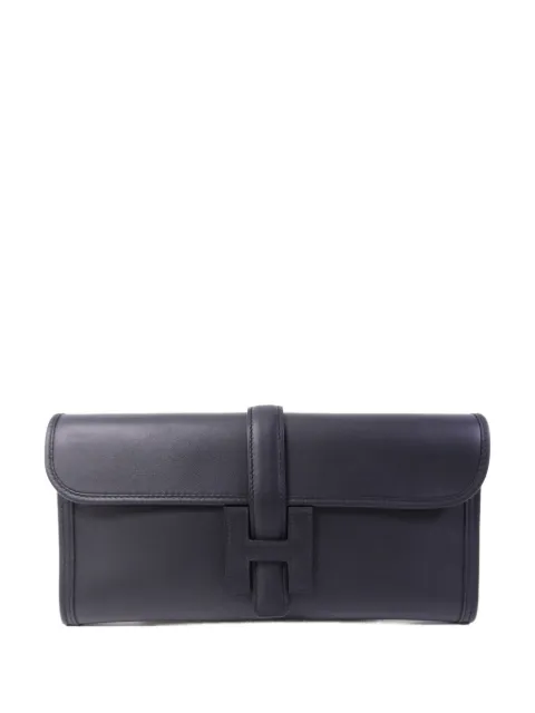 Hermès Pre-Owned PM Jije calfskin clutch bag Black T89