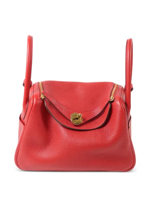 Hermès Pre-Owned 2017 Lindy Togo leather shoulder bag Red AQ5GHW