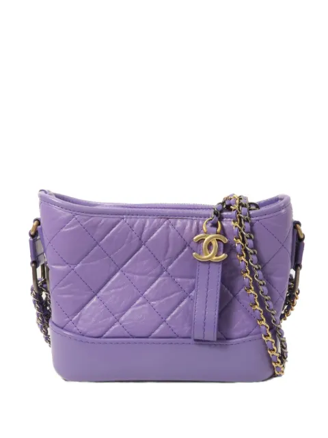 CHANEL Pre-Owned small Gabrielle CC chain shoulder bag Purple A91810