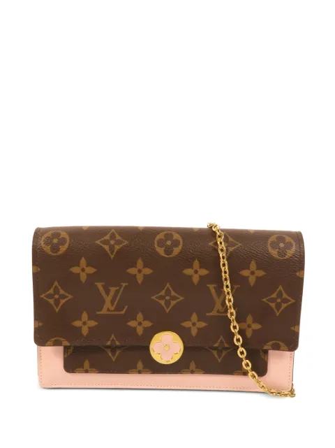 Louis Vuitton Pre-Owned Louis Vuitton Flore Monogram chain wallet shoulder bag Brown M67405