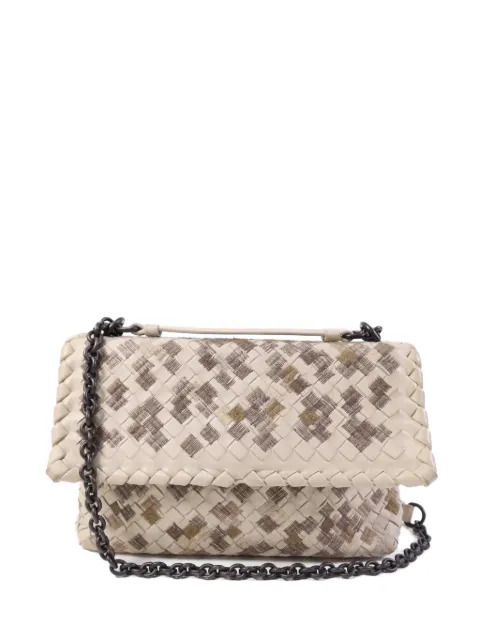 Bottega Veneta Pre-Owned Intrecciato embroidered shoulder bag White SHOULDERBAG