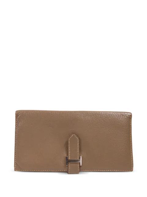 Hermès Pre-Owned Bearn Soufflet long wallet Neutrals K18