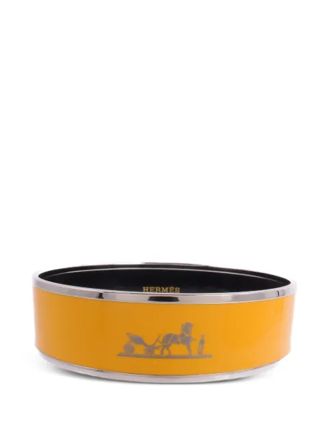 Hermès Pre-Owned Calèche bracelet Silver EMAILLEBANGLE