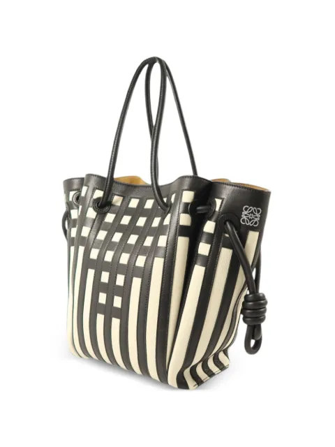 Loewe Pre-Owned Flamenco Knot tote bag Black 32149XT31