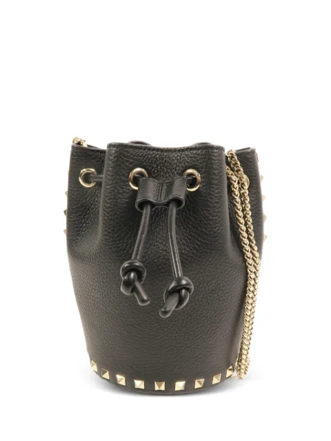 Valentino Garavani Pre-Owned Rockstud chain bucket bag Black CHAINBUCKETBAG