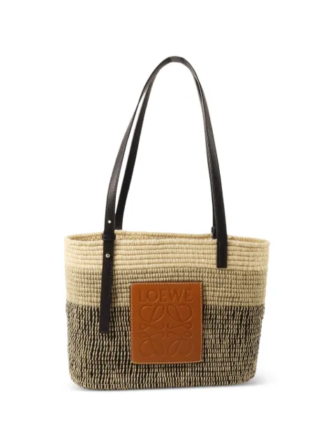 Loewe Pre-Owned Square Basket raffia tote bag Neutrals SQUAREBASKET