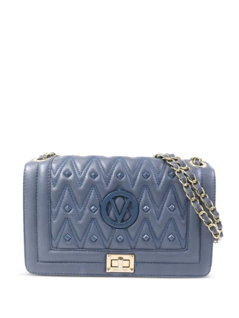 Valentino Garavani Pre-Owned logo-plaque shoulder bag Blue MARIODIAMOND