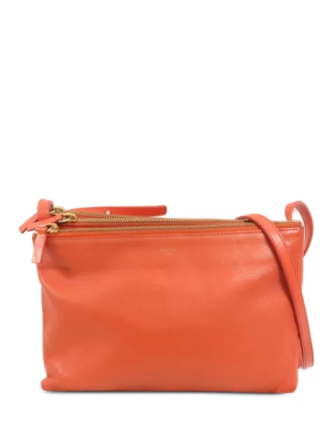 Celine Pre-Owned Trio Large shoulder bag Orange TRIOLARGE