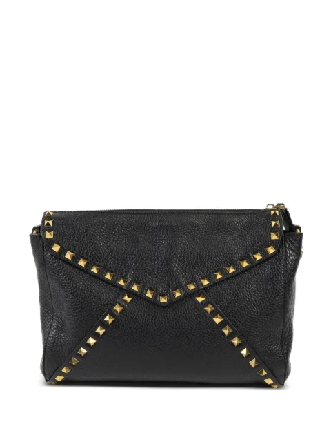 Valentino Garavani Pre-Owned Rockstud flip-lock shoulder bag Black SHOULDERBAG