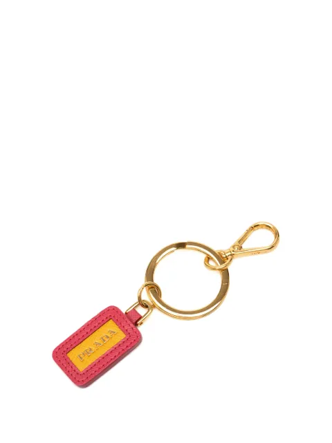 Prada Pre-Owned 2010-2026 Saffiano Logo and Bag Charm key chain Pink 0UAIX1BT5LO3NWIE