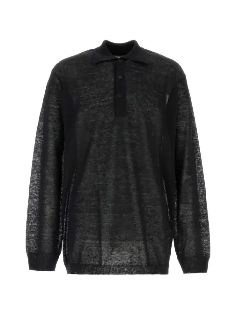 Y's long-sleeve polo shirt Black MKK46381