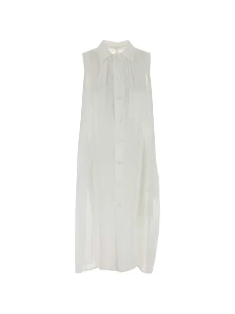 Y's Ramie sleeveless linen shirt dress White YKD06300