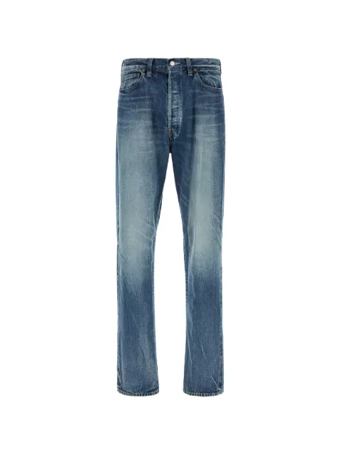 Y's faded-effect buckle-detail jeans Blue MKP90067
