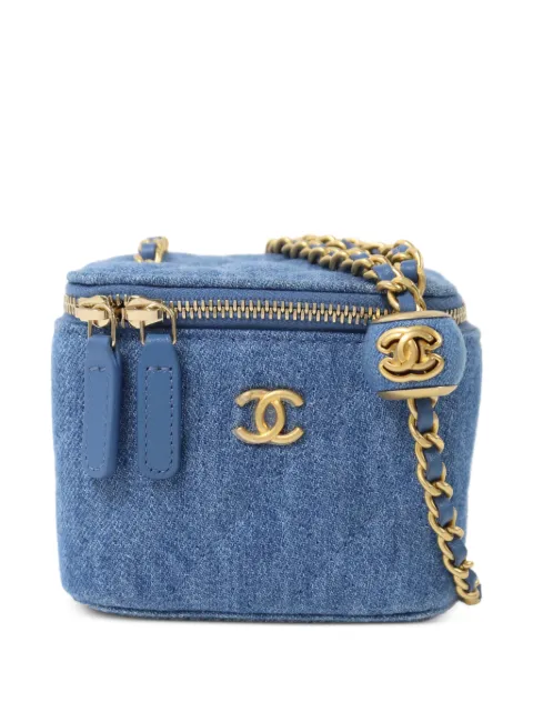 CHANEL Pre-Owned mini zip-up shoulder bag Blue AP1447