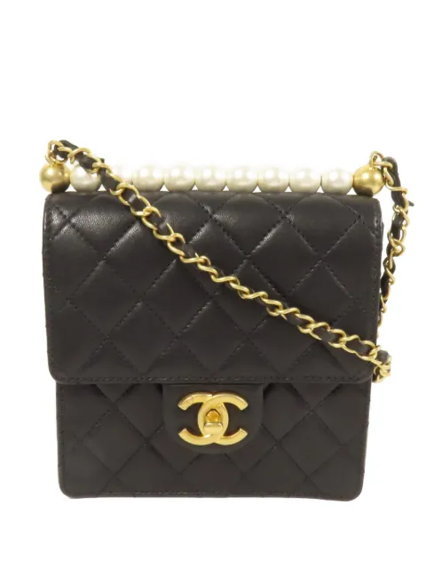 CHANEL Pre-Owned Chic Pearls Flap CC turn-lock shoulder bag Black CHAINSHOULDER