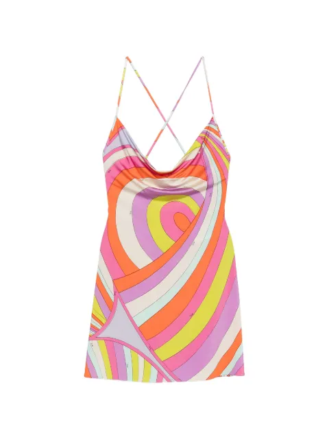 PUCCI Iride-print mini dress Pink 6HJG356H757