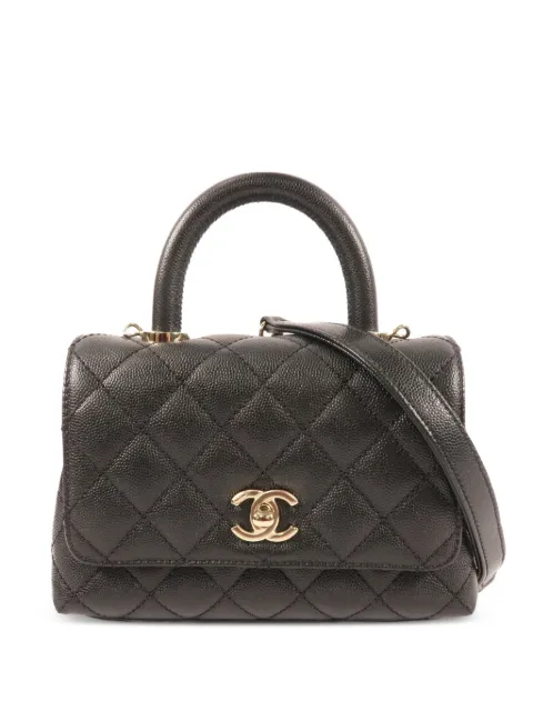 CHANEL Pre-Owned Coco Handle CC turn-lock tote bag Black COCOHANDLEMINI