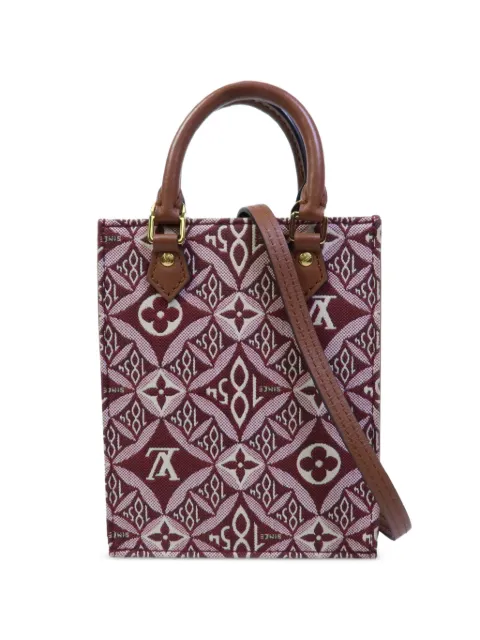 Louis Vuitton Pre-Owned Since 1854 Petit Sac Plat Monogram jacquard tote bag Red M69846