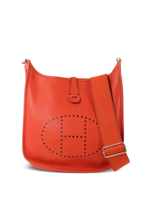 Hermès Pre-Owned PM Evelyne leather shoulder bag Red XS5PHW