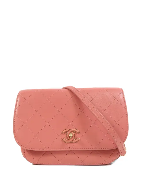 CHANEL Pre-Owned CC turn-lock shoulder bag Pink CHAINSHOULDER
