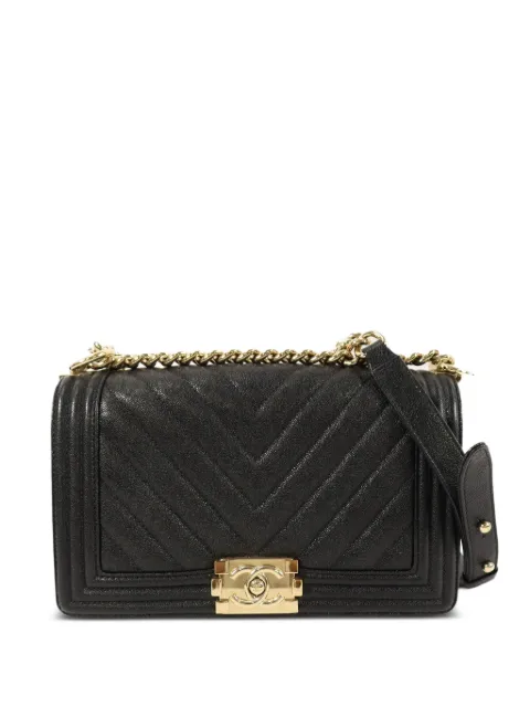 CHANEL Pre-Owned 25 Boy chain-strap shoulder bag Black BOY25