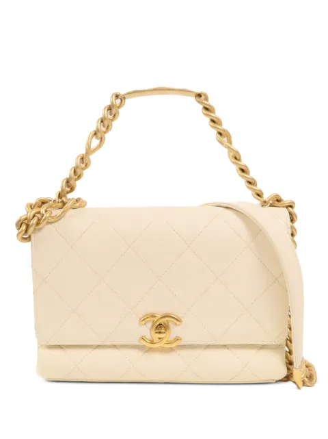 CHANEL Pre-Owned CC turn-lock shoulder bag Neutrals CHAINSHOULDER