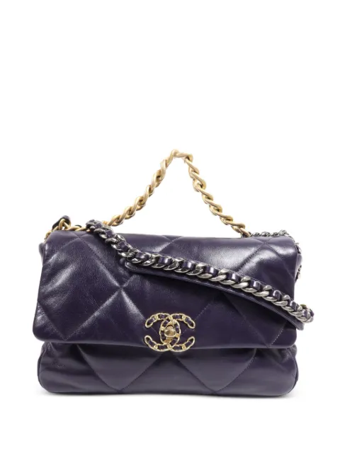 CHANEL Pre-Owned Chanel 19 quilted shoulder bag Purple CHANEL19