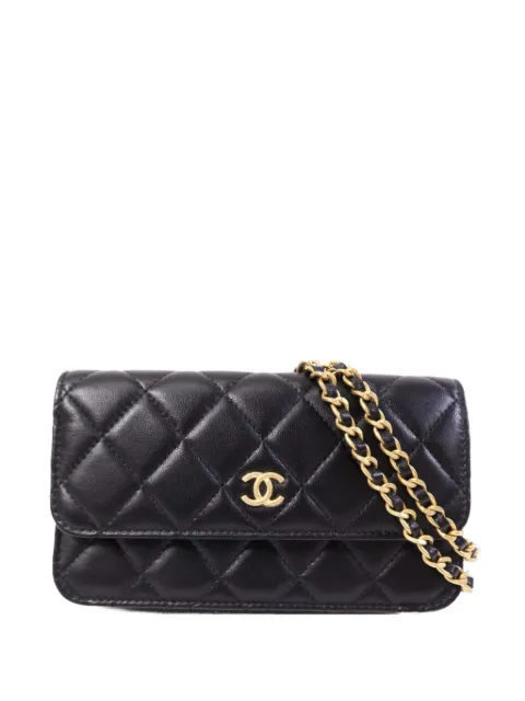 CHANEL Pre-Owned CC diamond-quilting shoulder bag Black WALLETONCHAIN