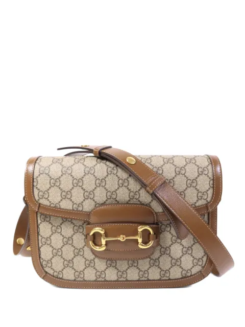 Gucci Pre-Owned Horsebit 1955 shoulder bag Neutrals 602204